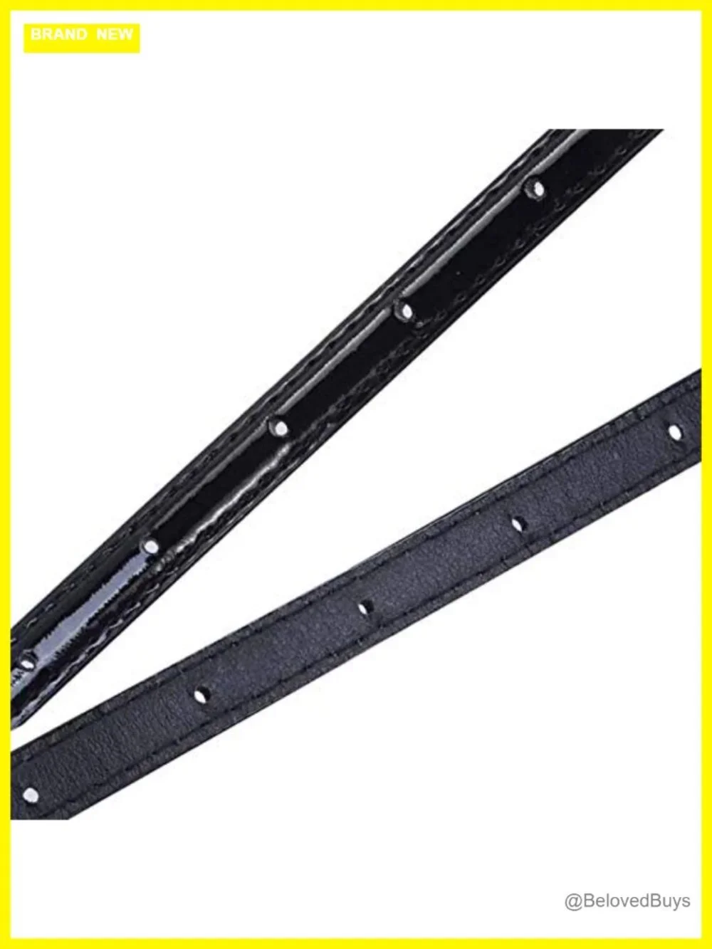 Faux Leather Skinny Belt Rectangular Buckle for Dresses